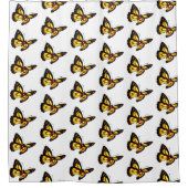 vlinder met gele patronen douchegordijn (Voorkant)