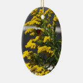 Vlinder met gele wilde bloemen Ornament (Rechts)