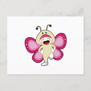Vlinder met kostuum briefkaart