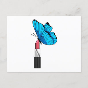 Vlinder met lippenstift briefkaart