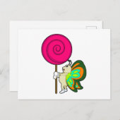 Vlinder met Lollypop Briefkaart (Voorkant / Achterkant)