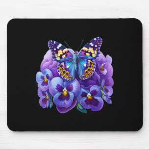 Vlinder Met Paarse Bloemen Viooltje Dementie Heime Muismat