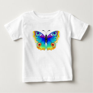 Vlinder met pauwenogen in regenboogkleuren