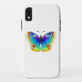 Vlinder met pauwenogen in regenboogkleuren Case-Mate iPhone case (Achterkant)