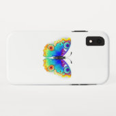 Vlinder met pauwenogen in regenboogkleuren Case-Mate iPhone case (Achterkant (horizontaal))