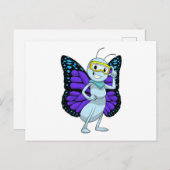 Vlinder met Stofbril Briefkaart (Voorkant / Achterkant)