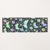 vlinder, metaal, decoratie, ontwerp, achtergrond, yogamat (Achterkant (horizontaal))