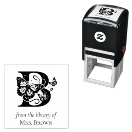 Vlinder Monogram Letter B Uit de Bibliotheek Van Zelfinktende Stempel