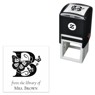 Vlinder Monogram Letter B Uit de Bibliotheek Van Zelfinktende Stempel