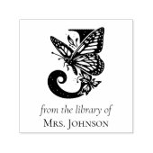 Vlinder Monogram Letter J Uit de Bibliotheek Van Zelfinktende Stempel (Design)