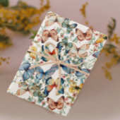 vlinder mooie crème decoupage cadeaupapier