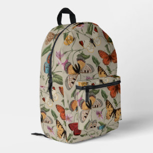 Vlinder Mot Natuur Collectie Tekening Bedrukte Rugzak