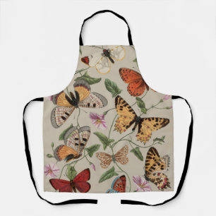 Vlinder Mot Natuur Collectie Tekening Schort