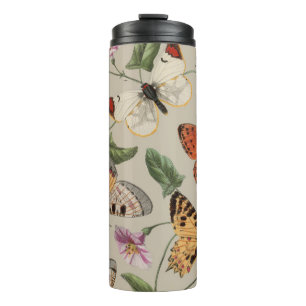 Vlinder Mot Natuur Collectie Tekening Thermosbeker