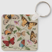 Vlinder Moth Natuur Collectie Tekening Sleutelhanger (Achterkant)