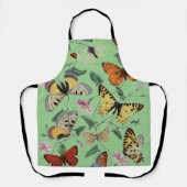 vlinder & motschilderij, lichtgroen schort (Voorkant)