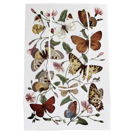  vlinder & motschilderij medium cadeauzakje (Achterkant)