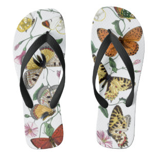  vlinder & motschilderij teenslippers