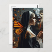 Vlinder non weerwolf horror briefkaart (Voorkant / Achterkant)