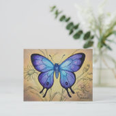  vlinder nr. 5 Waterverf art. Briefkaart (Staand voorkant)