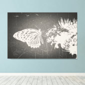  vlinder - omwikkeld canvas afdruk (Insitu (Houten vloer))