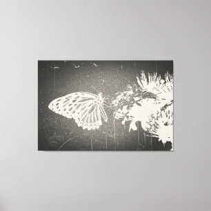 vlinder - omwikkeld canvas afdruk