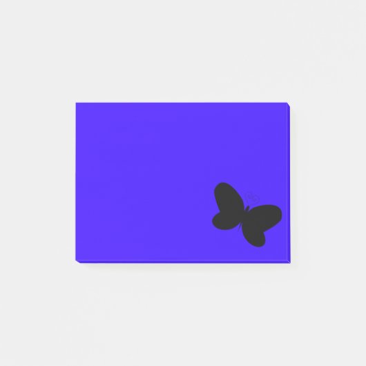 Vlinder op blauwe Post It-notitie Post-it® Notes (Voorkant)
