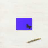 Vlinder op blauwe Post It-notitie Post-it® Notes (Op bureau)