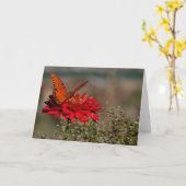 Vlinder op Bloem Kaart (Gele Bloem)