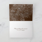 vlinder op de verjaardag van de zonnebloem kaart (Binnen)