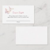 Vlinder op de Way Baby shower Luier Raffle Informatiekaartje (Voorkant / Achterkant)