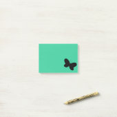 Vlinder op groene Post It-notitie Post-it® Notes (Op bureau)