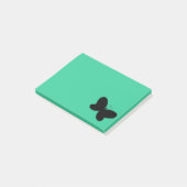 Vlinder op groene Post It-notitie Post-it® Notes (Schuin)