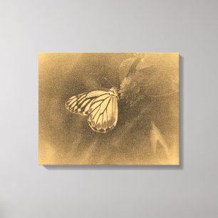 vlinder op het verloopdoek canvas afdruk