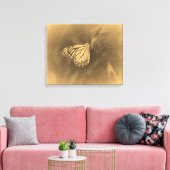 vlinder op het verloopdoek canvas afdruk (Insitu (Woonkamer))