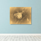 vlinder op het verloopdoek canvas afdruk (Insitu (Houten vloer))