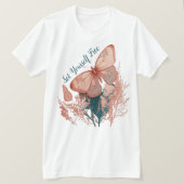 vlinder op ventilator t-shirt (Design voorkant)