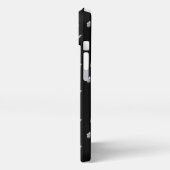 Vlinder op zwarte achtergrond iPhone hoesje (Linkerkant)