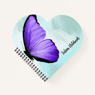 VLINDER PAARSE BLAUW NOTITIEBOEK