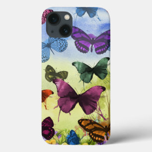  vlinder Papillon oude illustratie iPhone 13 Hoesje