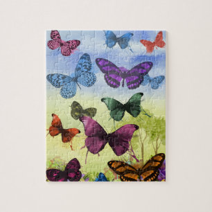  vlinder Papillon oude illustratie Legpuzzel