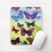 vlinder Papillon oude illustratie Muismat (Met muis)