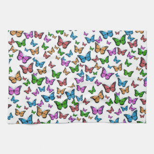 vlinder Papillon oude illustratie Theedoek