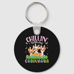 Vlinder Pasen Eieren Mand Chillen Met Mijn Chihu Sleutelhanger