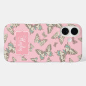 Vlinder patroon roze naam Case-Mate iPhone case (Achterkant (horizontaal))
