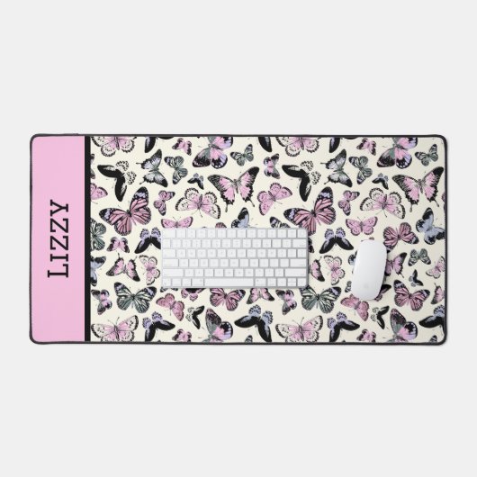  Vlinder Pattern Desk Mat (Keyboard & Muis)