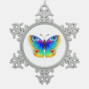 Vlinder Pauwen Oog Tin Sneeuwvlok Ornament