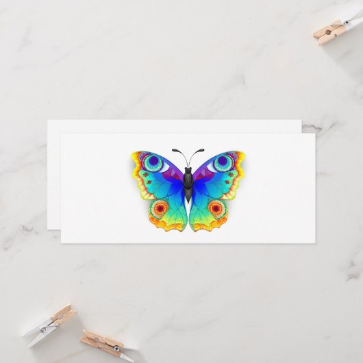 Vlinder Pauwenoog Kaart (Voorkant / Achterkant in situ)