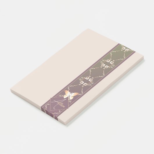 vlinder persoonlijke briefpapier post-it® notes (Schuin)