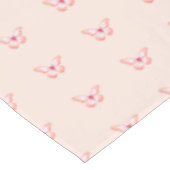 Vlinder perzik roos goudroze tafelkleed (Gekanteld)